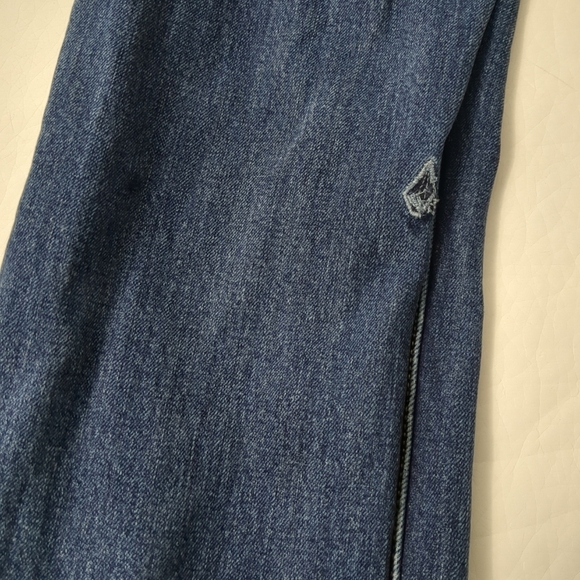 Volcom Vorta Slim Straight Designer Jeans Women's Size 28 Blue Cotton - Picture 2 of 9
